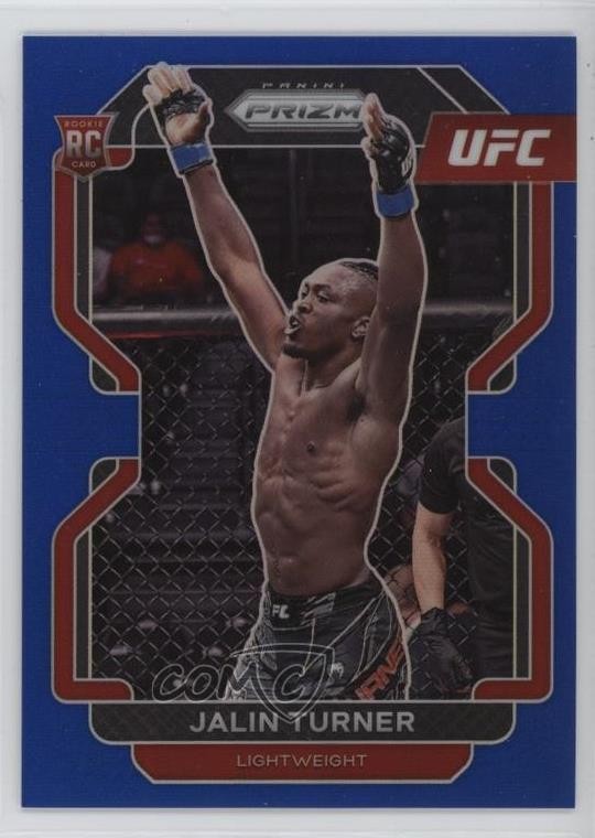 2022 Panini Prizm UFC Blue Prizm 105/199 Jalin Turner #164 Rookie RC s5j