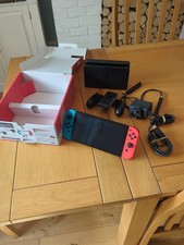 Nintendo Switch OLED 64GB Neon Red/Neon Blue *BOXED* Screen Unmarked 