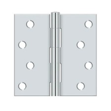Deltana S44U26-R 4 x 4 in. Square Hinge  Polished Chrome