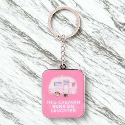 AUSTRALIA TRAVEL CARAVAN Laugh Parked Key Ring Keychain Keyring Camping Van Gift