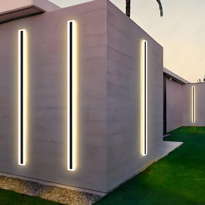 WZTO Lámpara de exterior larga LED de 100 cm para exteriores Lámpara de pared Lámpara de pared Lámpara de exterior Blanco cálido