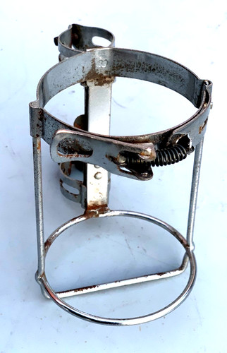 Vintage 60s 70s REG ITALY Steel Water Bottle Cage Frame Mount with Hardware