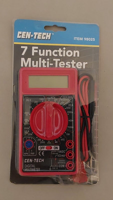 CEN-TECH 7 Function Digital Multi-Tester Item #98025 - NEW!