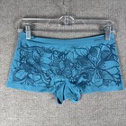 Patagonia Women’s Floral Boyshort Swim Bottoms Teal Nylon‑Spandex M RN 89286