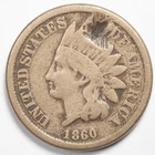 1860 CN Indian Head Penny Cent Good (G) Details