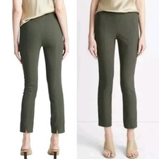 Vince Stitch Front Seam Ponte Legging Pants Olive Green, Size S, NWT