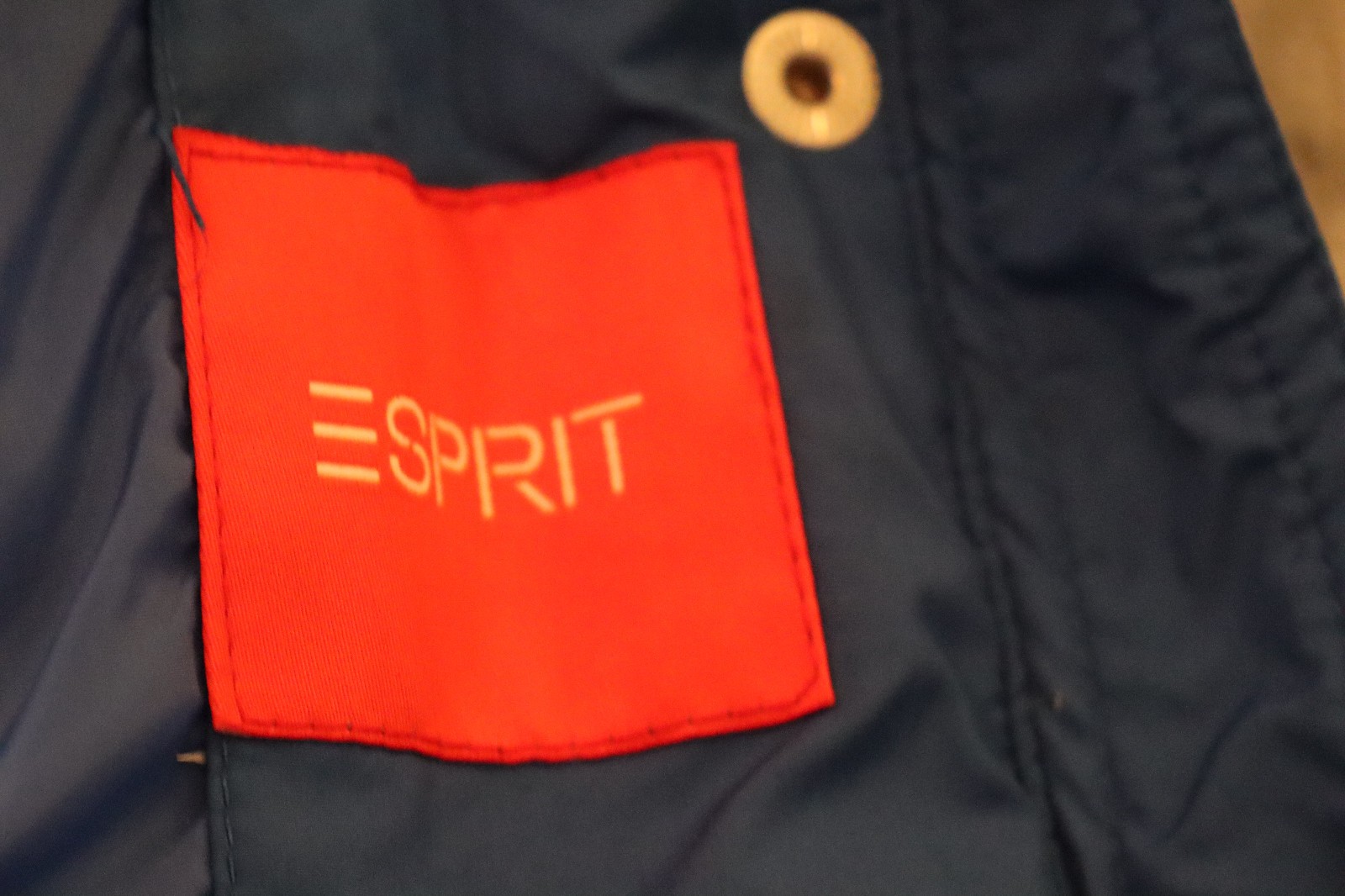 ESPIRIT S Small Blue Puffer Down Button Lined Jac… - image 11