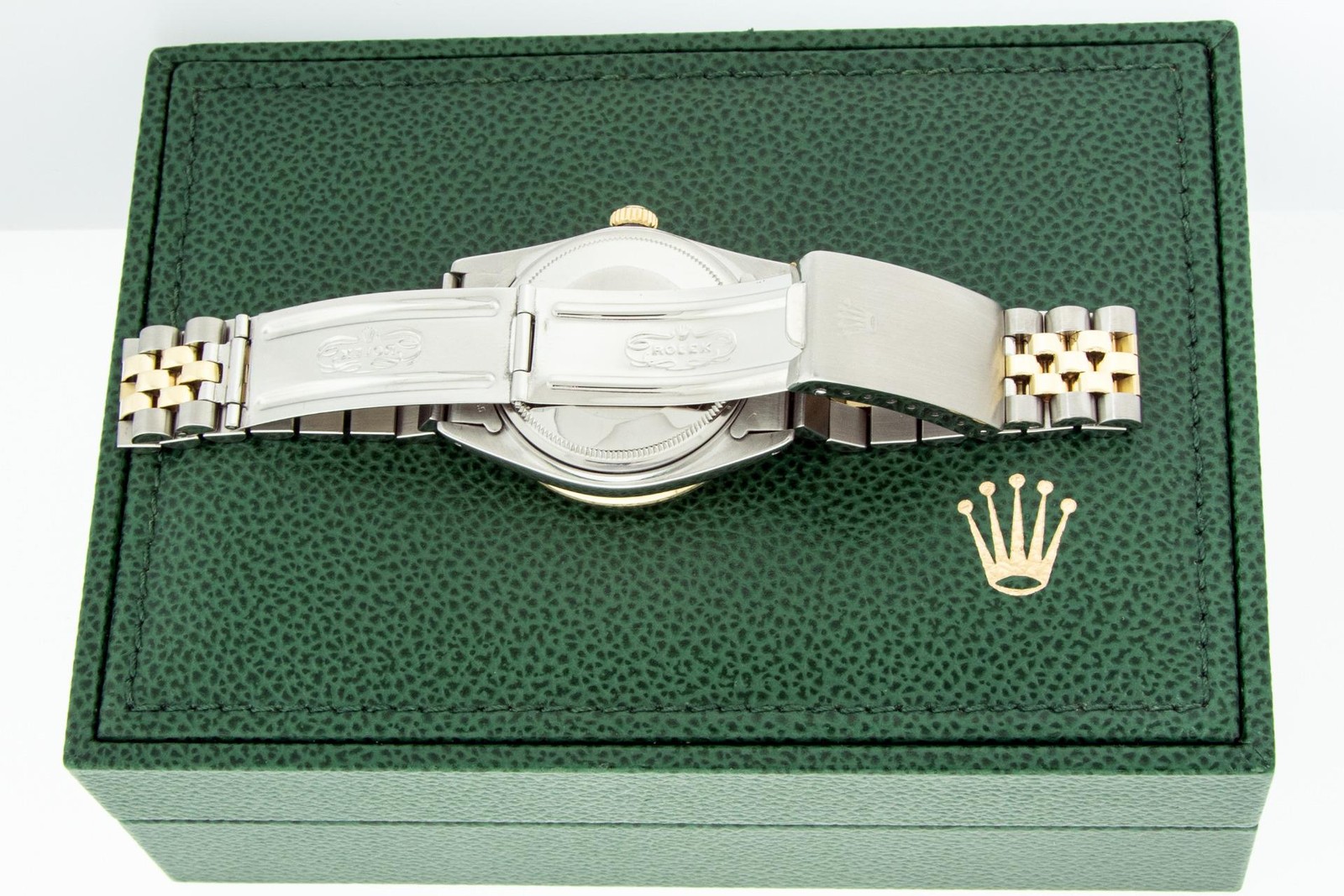 Rolex Mens Datejust White Roman Watch Steel and 18K Gold Diamond Bezel Rolex Box image 5