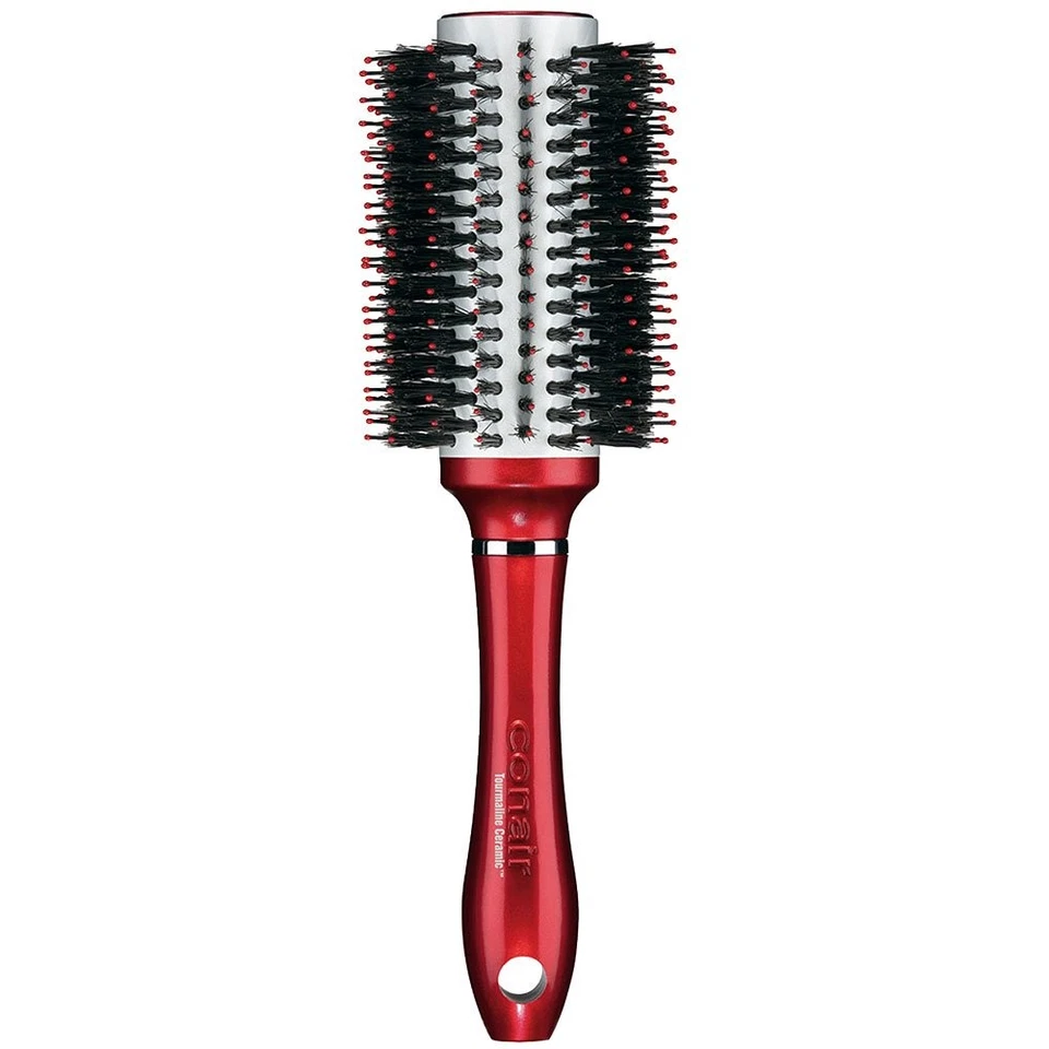Conair Tourmaline Ceramic Fast Blow-Dry Styling Boar Bristle Hair Brush - Image 2 of 2