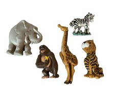 VINTAGE BURWOOD PRODUCTS CO. WALL HANGING ZOO ANIMALS COLLECTION MADE IN USA
