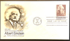 ALBERT EINSTEIN PHYSICIST 1979 PRINCETON NJ 100TH ANNIV BIRTH ARTCRAFT FDC UNADD