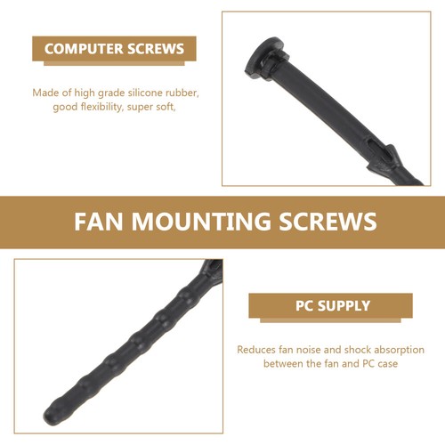 3 Pieces Fan Shock Absorbing Rubber Nails Rivet for Computer Case Mounting Pin - Photo 12/12