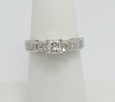 1CT Natural Diamond Engagement Anniversary Wedding Bridal Ring 14K White Gold