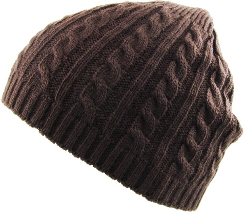 Gorro tejido con cable liso con puños de moda elástico sombrero de invierno gorra de esquí - Imagen 8 de 96