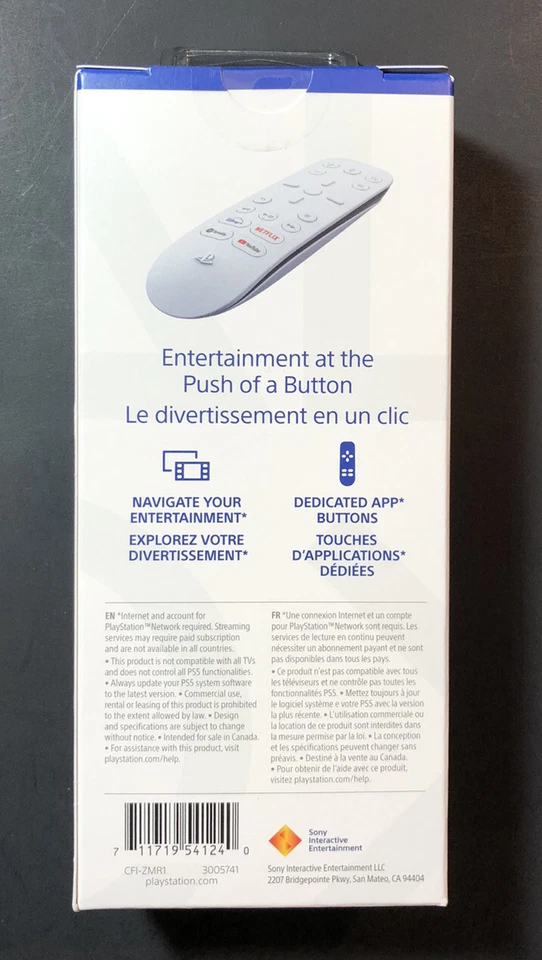 Official Sony Media Remote for PS5 [ White ] NEW - Image 2 of 4
