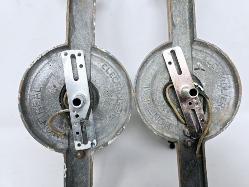 VTG ART DECO ELECTROLIER PAIR WALL SCONCE LIGHT FIXTURE SLIP SHADE ANTIQUE 1930s - Picture 15 of 16