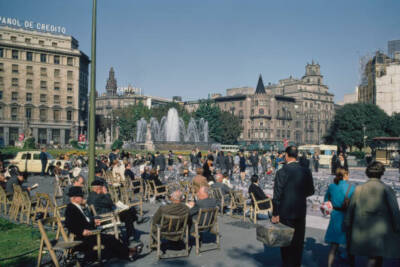 Placa de Catalunya In Barcelona 1968 Historic Old Photo