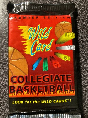 wild card first edition basketball 1991 Wild Card Collegiate Basketball Pack