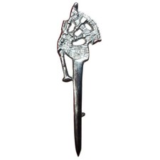 Scottish Highland Stunning Scottish Bagpipe Kilt Pin Chrome Finish