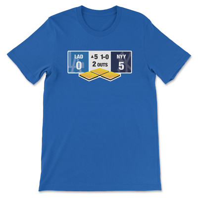  Los Angeles Dodgers '5th Inning Comeback' T-Shirt   Unisex   Sizes S-3XL   Blue