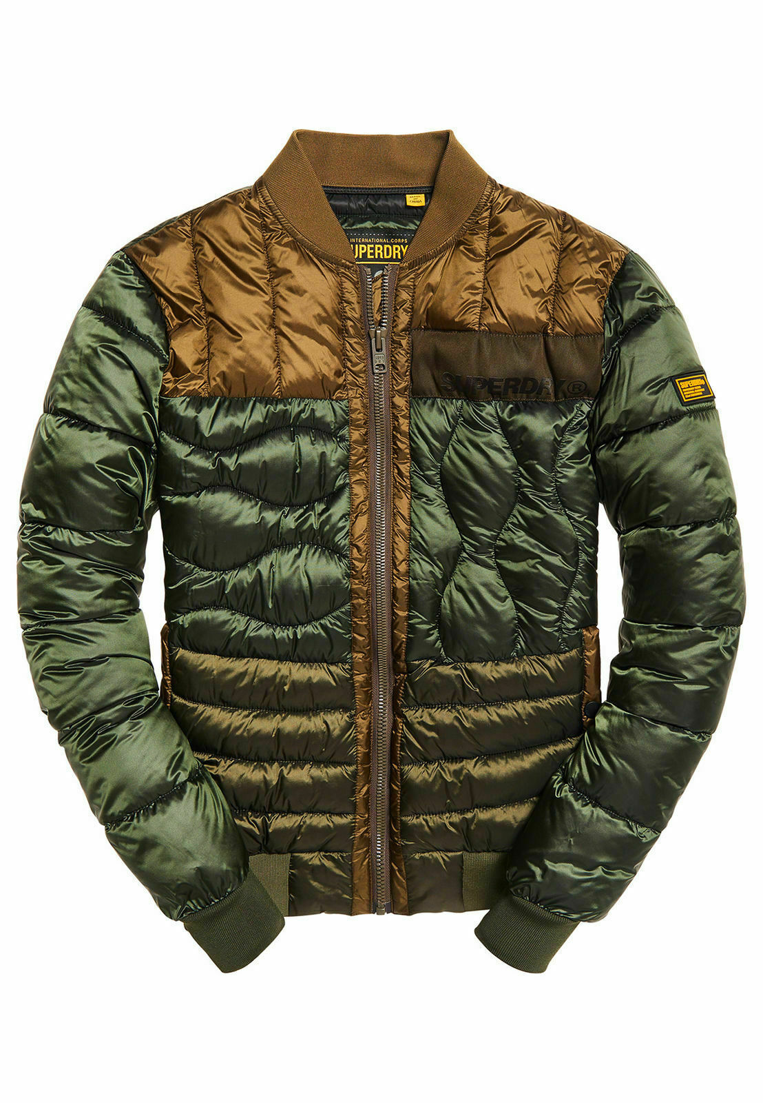 premium down quilt bomber jacket