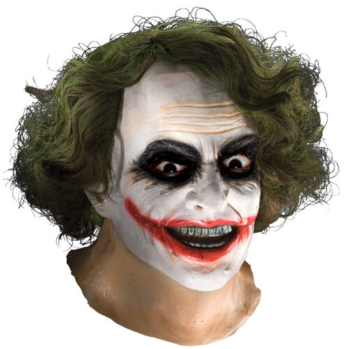 Masque en latex Batman Dark Knight Joker avec cheveux - Photo 1 sur 1