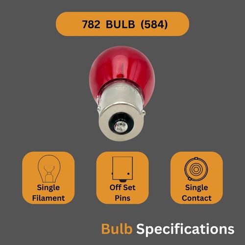 2 x 782 PR21W Car Bulbs Brake Tail Fog Light 584 12V 21W BAW15S Off Set Pins - Picture 5 of 7