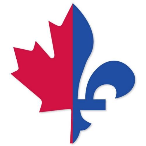 Quebec Canada Maple Leaf car bumper sticker 4" x 4" - Afbeelding 1 van 1