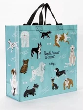 Blue Q SHOPPER Reusable Tote Bag Dog Lovers Beach Groceries Pet Car Gift Bag NEW