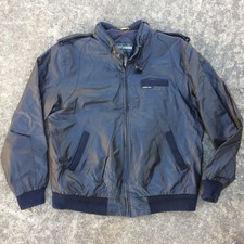 Vintage 80s 90s Member Only Black Leather Cafe Racer Motorcycle Jacket Coat XLT
