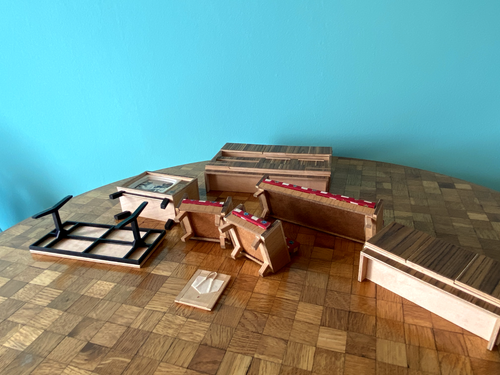 Wohnzimmer Altmann 60er OVP Puppenhaus Puppenstube 1:12 dollhouse living room - Bild 9 von 14