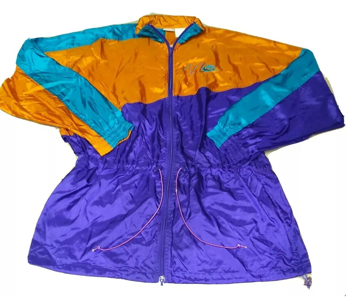 RARE VTG 90s NIKE Windbreaker Jacket Womens M 8-10 Nylon RARE VTG 90s NIKE Windbreaker Jacket Womens M 8-10 Nylon