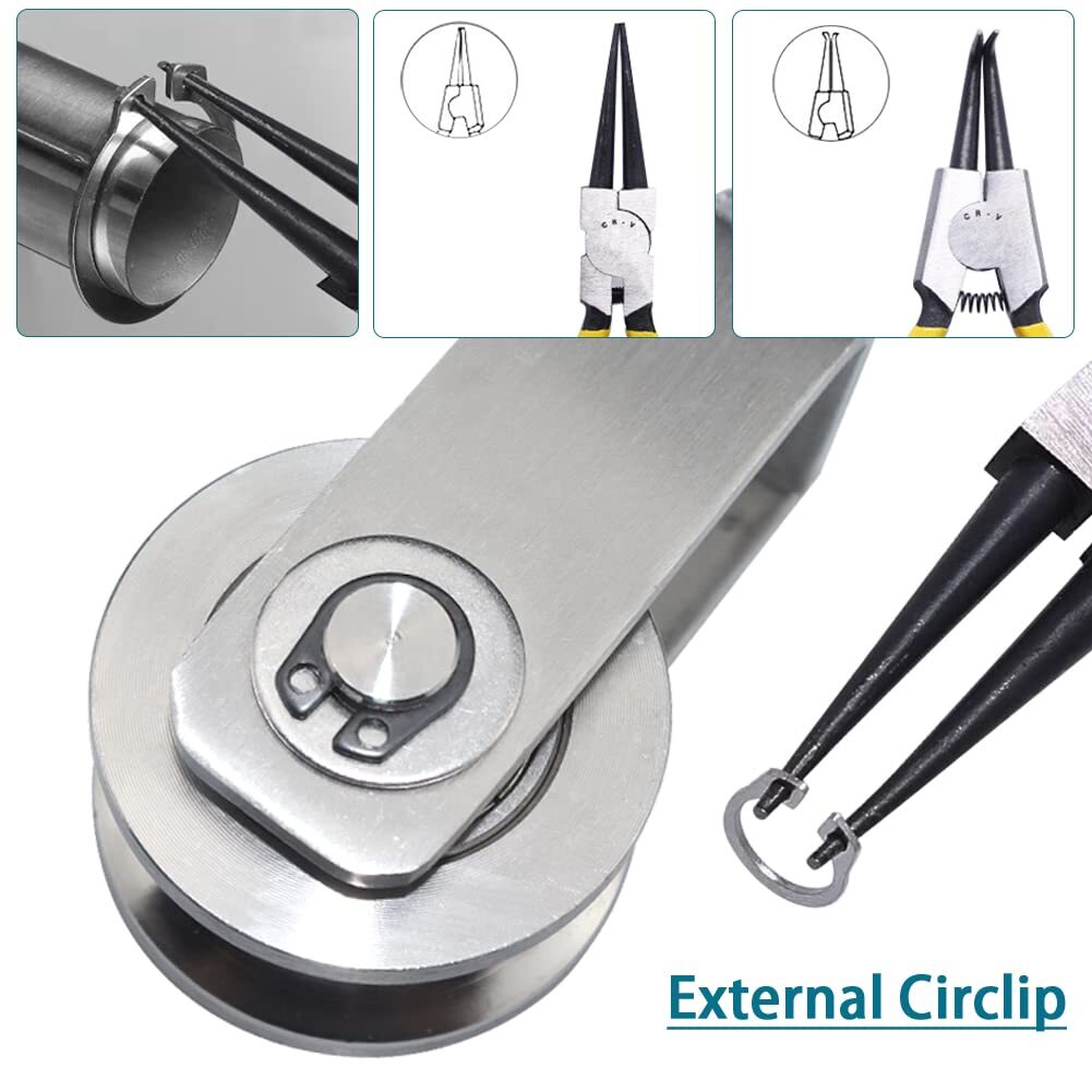 2 Pack Cable Pulley Wheel Stainless Steel Swivel Pulley Block Silence Rotation