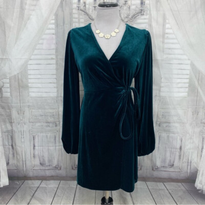 gianni bini green velvet dress GB Gianni Bini Emerald Green Velvet Velour Girls Dress M 8-10 Christmas Holiday