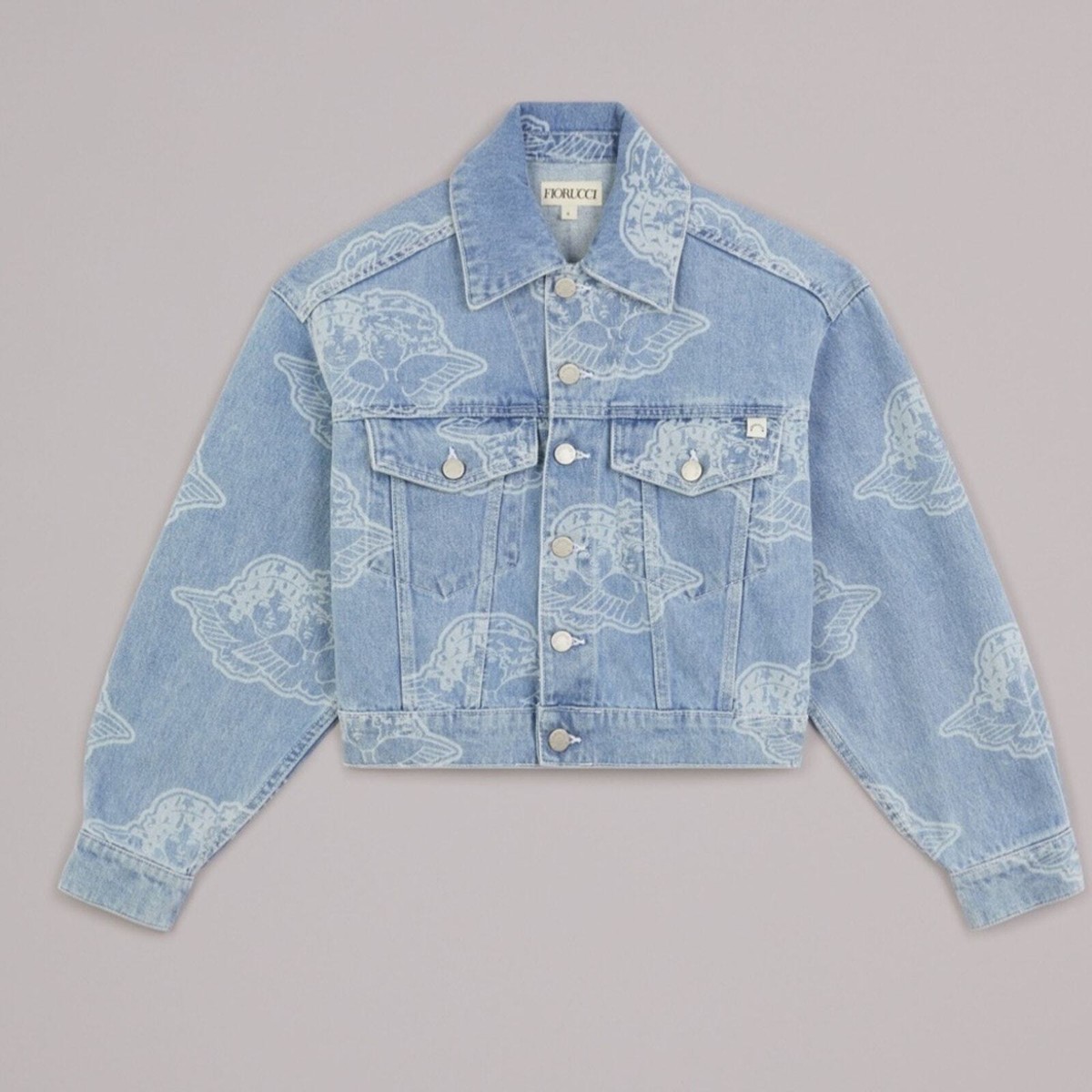 FIORUCCI ALL OVER ANGELS DENIM JACKET BLUE | eBay