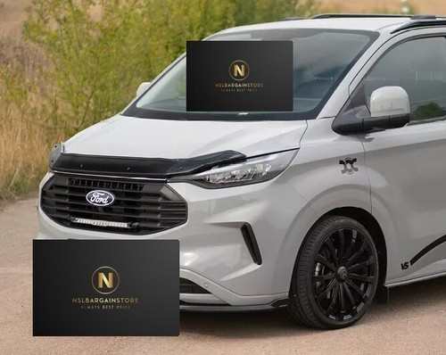 🇬🇧 Ford Transit Custom 2023+ Bonnet Guard Stone Deflector Protector Bra Black - 第 3/4 張圖片