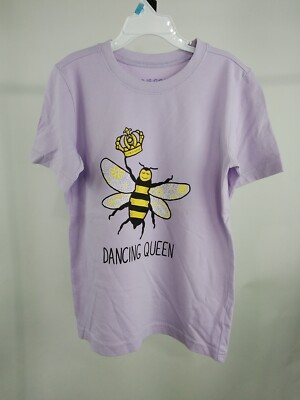 Life is Good Kid Short Sleeve Crusher Tee Dancing Queen Bee Purple Medium 78209