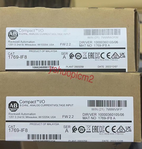 2022-2023 New Factory Sealed AB 1769-IF8 CompactLogix 8 Pt Analog Input Module