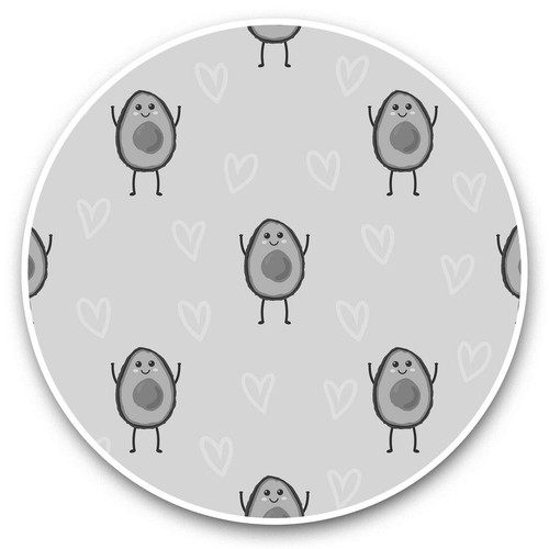 2 x Vinyl Stickers 20cm (bw) - Fun Happy Avocado Love Heart #39781 - 第 1/8 張圖片