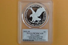 2022 W PROOF SILVER EAGLE CONGRATULATIONS SET PCGS PR70 DCAM FDI Paul Balan