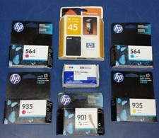 Lot of 7 HP Ink Cartridges Mixed 45/49/564/901/935 Factory Sealed Expired