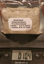 JEKYLL ISLAND,  GEORGIA ~10 oz BEACH SAND SAMPLE