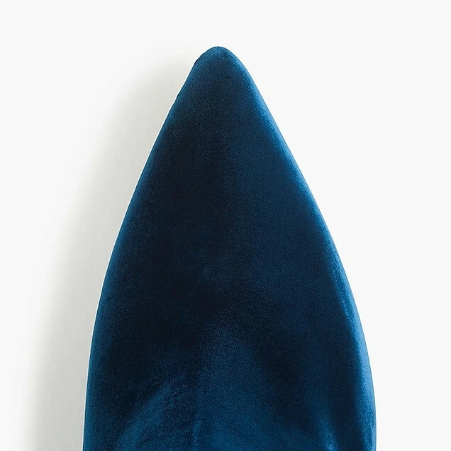 J.CREW 全新带盒 小猫跟 女式 切尔西靴/靴子 鞋 海军蓝 天鹅绒 美国 5 $268 — 第 4/4 张图片