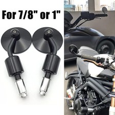 7/8" Rearview Side Mirror Handle Bar End Mirrors For Honda Ducati Cafe Racer