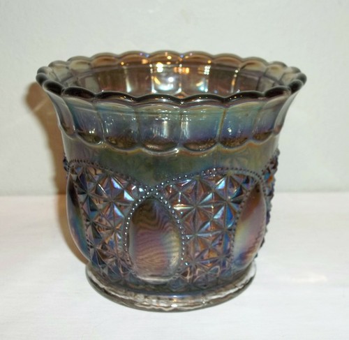 Vintage Imperial Glass Candy Jar Oregon or Beaded Jewel (No Lid) has Hallmark