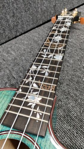 Enya EUC-FLOWER Concert Ukulele Flower of Inlay Blue - Picture 4 of 12