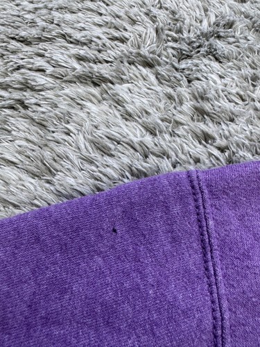 Vtg Hanes Sweatshirt Women Petite Blank Purple Her Way Premium Crewneck Pullover - Picture 8 of 10