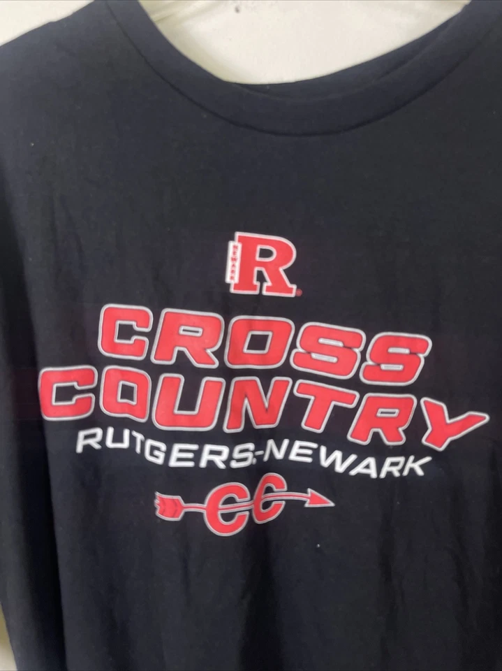 Rutgers Newark Adulto Camisa Negra Camiseta Cross Country Talla 3XL Foto 2 de 4