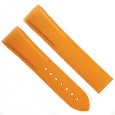 Omega Uhrenarmband Gummi Orange 22/20 MM Seamaster Planet Ocean II 600mt 45,5