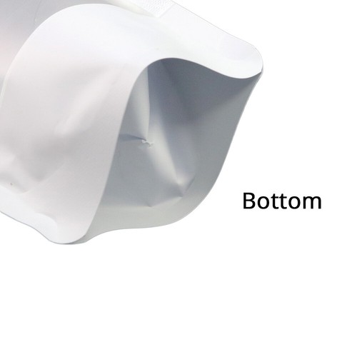 5.5x7.75in White Foil Mylar Matte Reclosable Stand Up Bag w/ Window & Machine - Picture 5 of 14